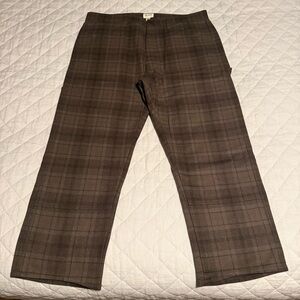 Wool Plaid Carpenter Pants 36x30